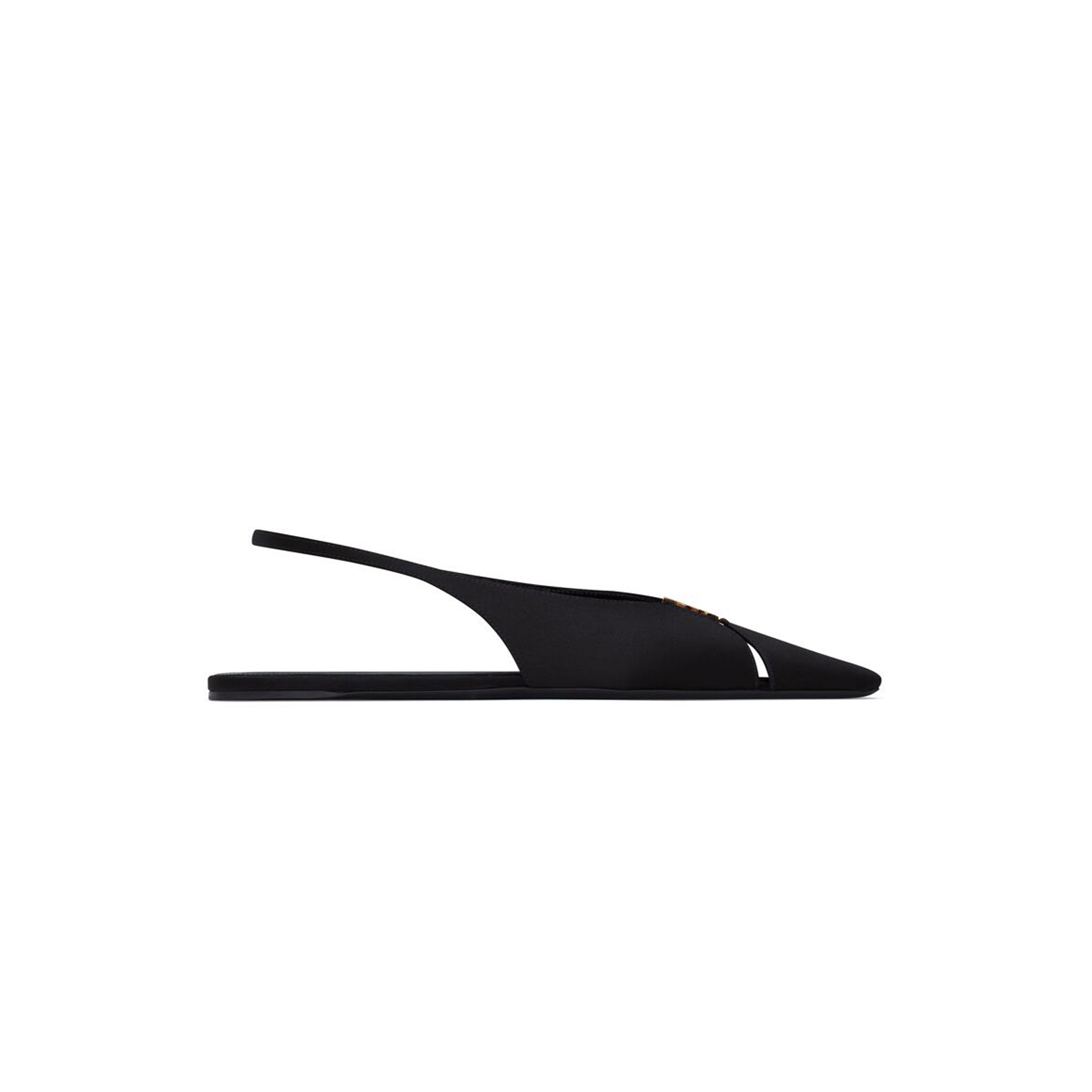 YSL BABYLONE SLINGBACK FLATS IN SATIN CREPE 8036469QNAG1000 YSL BABYLONE SLINGBACK FLATS IN SATIN CREPE 8036469QNAG1000